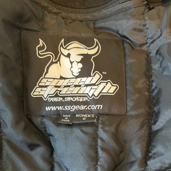 Speed Strength womans cotton motorcycle riding Jacket w/liner and Padding - Picture 3 of 4